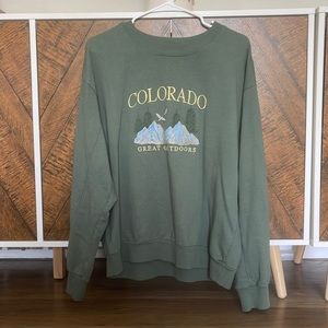 Forever 21 Green Colorado Crewneck (size S)